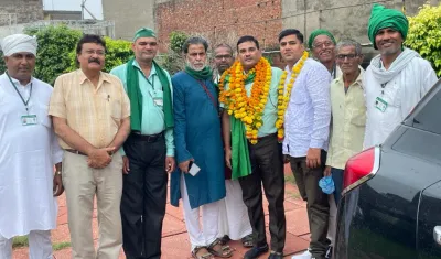 किसानों की बर्बाद हुई फसल के लिए भाकियू. लोकशक्ति में करी आवाज़ बुलंद