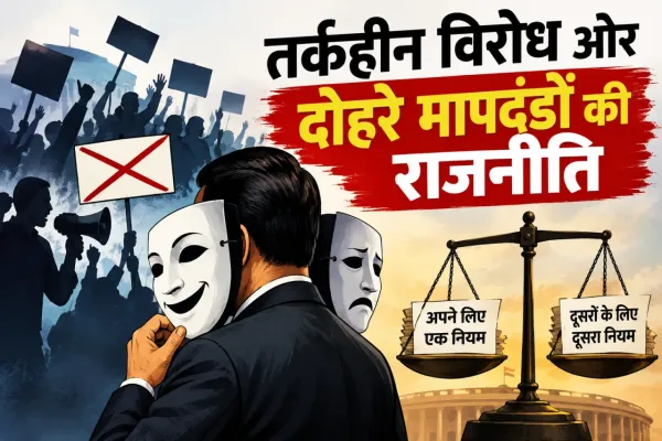 तर्कहीनविरोध और दोहरे मापदंडों की राजनीति