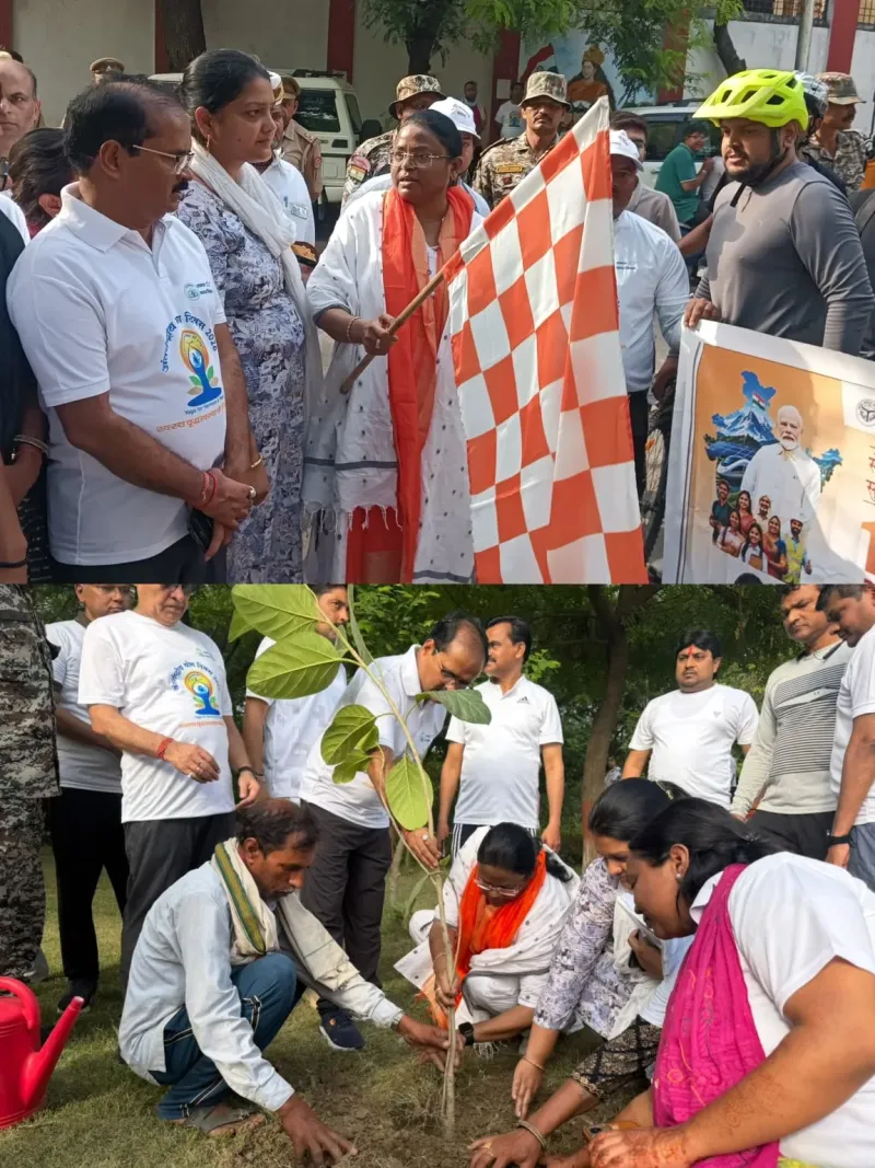 पालीवाल पार्क में गूंजा योग का संदेश, सैकड़ों लोगों ने किया सामूहिक योगाभ्यास