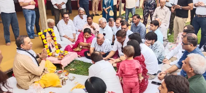 रामकथा महोत्सव का शुभारंभ भूमि पूजन से, 15 सितंबर से आगरा में गूंजेगी मोरारी बापू की अमृतवाणी