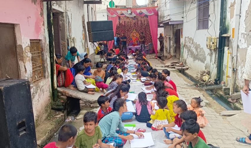 दुर्गा नगर नगला पदी में गणेश महोत्सव के अवसर पर हुए धार्मिक कार्यक्रम