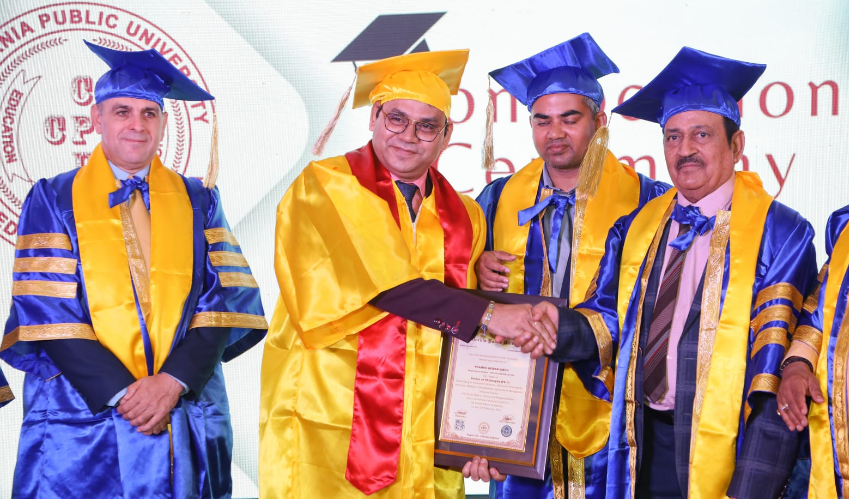 कैलिफोर्निया की यूनिवर्सिटी ने डा. पी के सिंह को दी मानद उपाधि