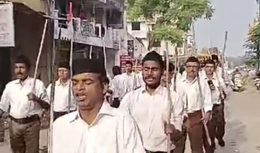 संघ के स्वयंसेवकों ने मनाया विजयादशमी उत्सव