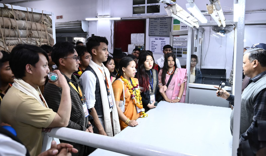 एकात्मता राष्ट्रीय यात्रा के तहत पूर्वोत्तर राज्यों से पधारे छात्र-छात्राओं का हुआ भव्य स्वागत